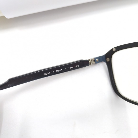 Face a Face Paris Scott 3 TM01 Eyeglasses Mens 51-20-142 Black Blue Titanium - Picture 7 of 13